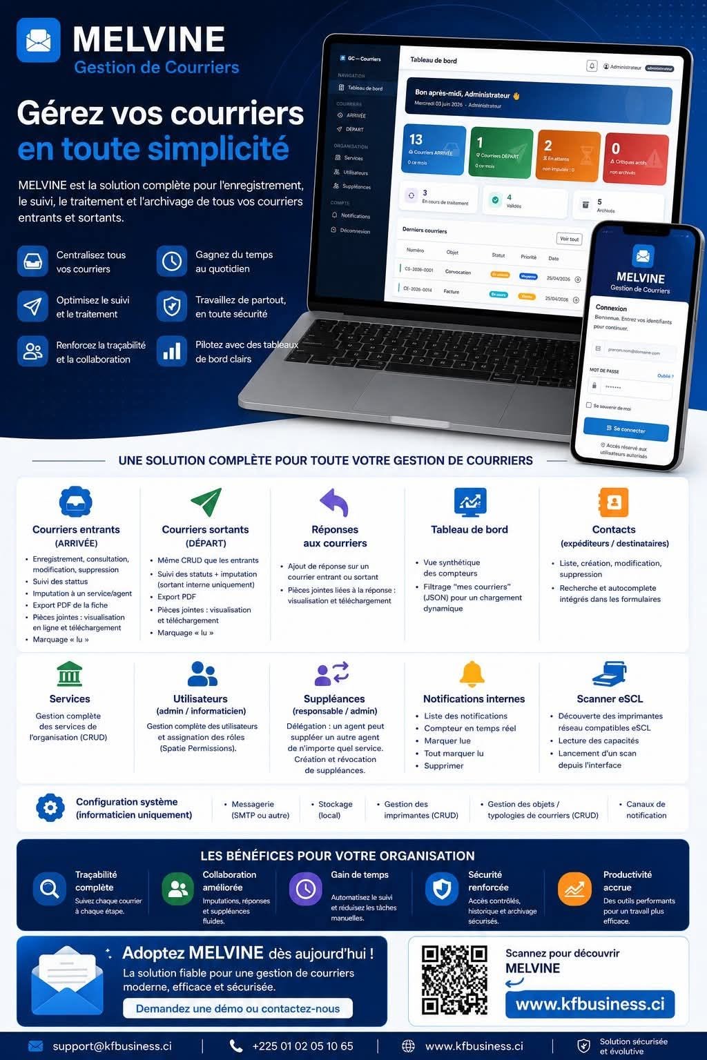 MELVINE – Gestion de Courriers